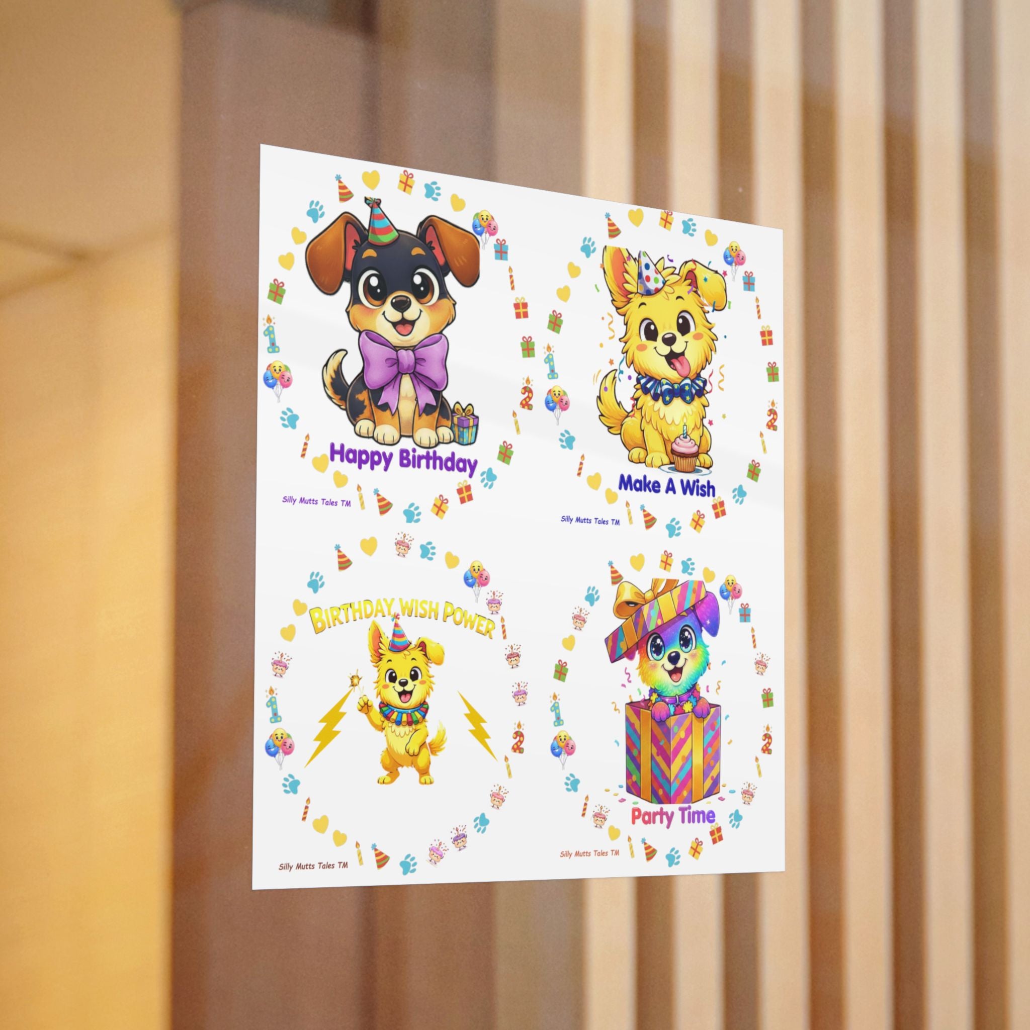 Silly Mutts Tales™ Birthday Puppy Sticker Sheet