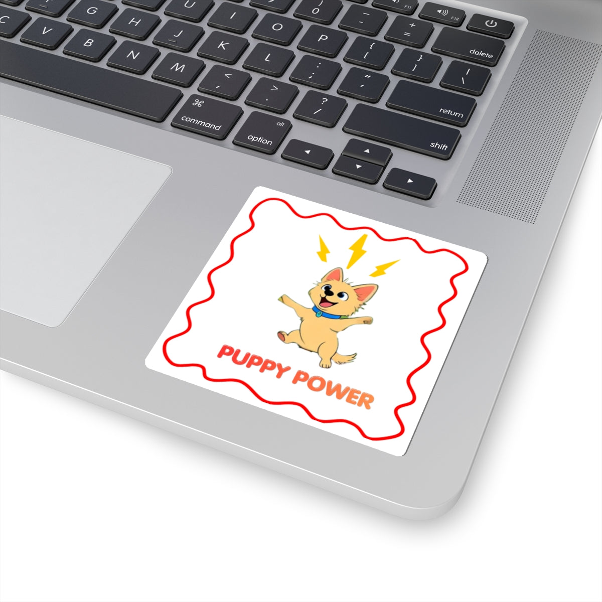 Puppy Power Sticker — Peeps Cute Energized Puppy Kiss-Cut Sticker