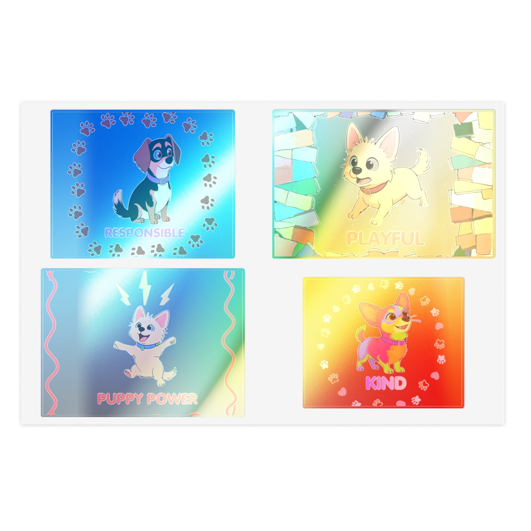 Silly Mutts Tales  Sticker Sheet — Cute Characters Sticker Pack ( Candy and Peeps)