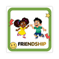 Friendship Kiss-Cut Sticker — Zoey and Joey High-Five Design
