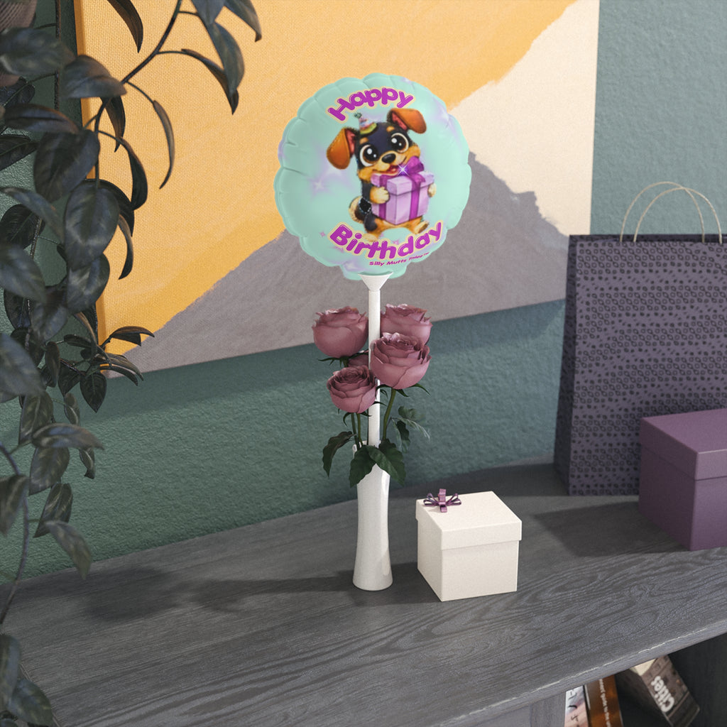 Happy Birthday Candy Balloon | Silly Mutts Tales™ Party Decoration