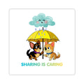 Kiss-Cut Sticker — Candy and Peeps Sharing Umbrella "Sharing Is Caring"