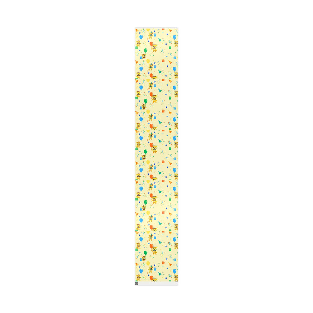 Silly Mutts Tales™ Peeps Birthday Gift Wrapping Paper – Butter Yellow