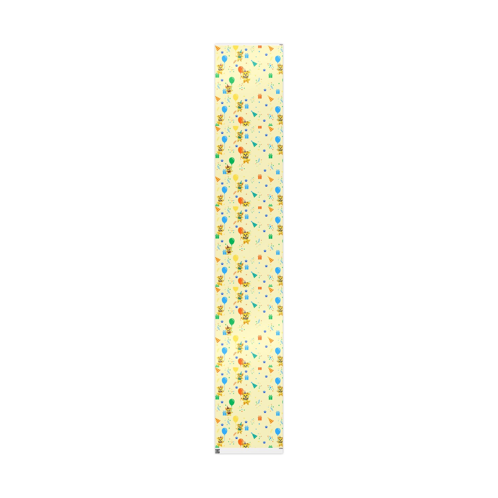 Silly Mutts Tales™ Peeps Birthday Gift Wrapping Paper – Butter Yellow