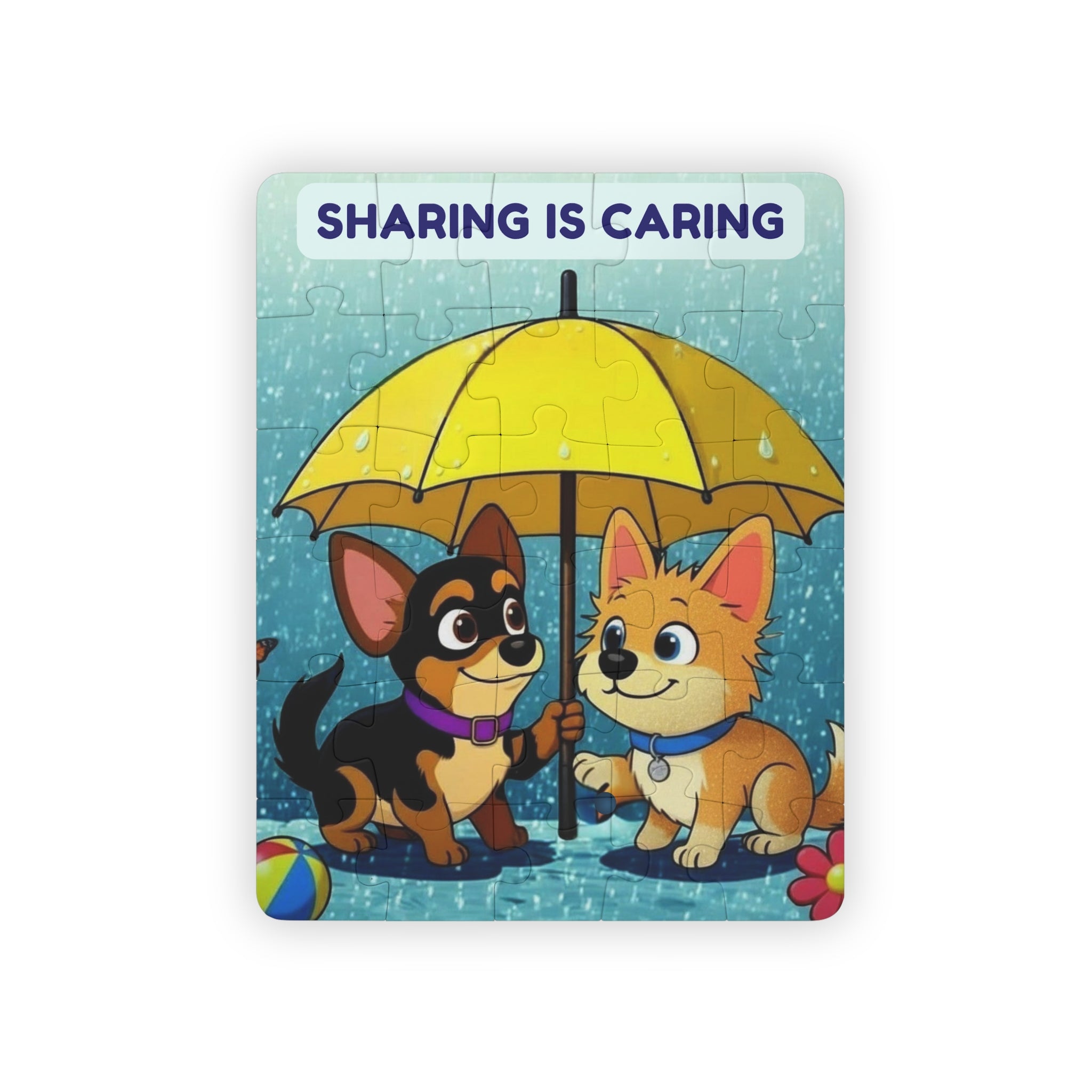 Kids' Puzzle — "Sharing Is Caring" Peeps & Candy Rainy Day Puzzle (30-Piece)