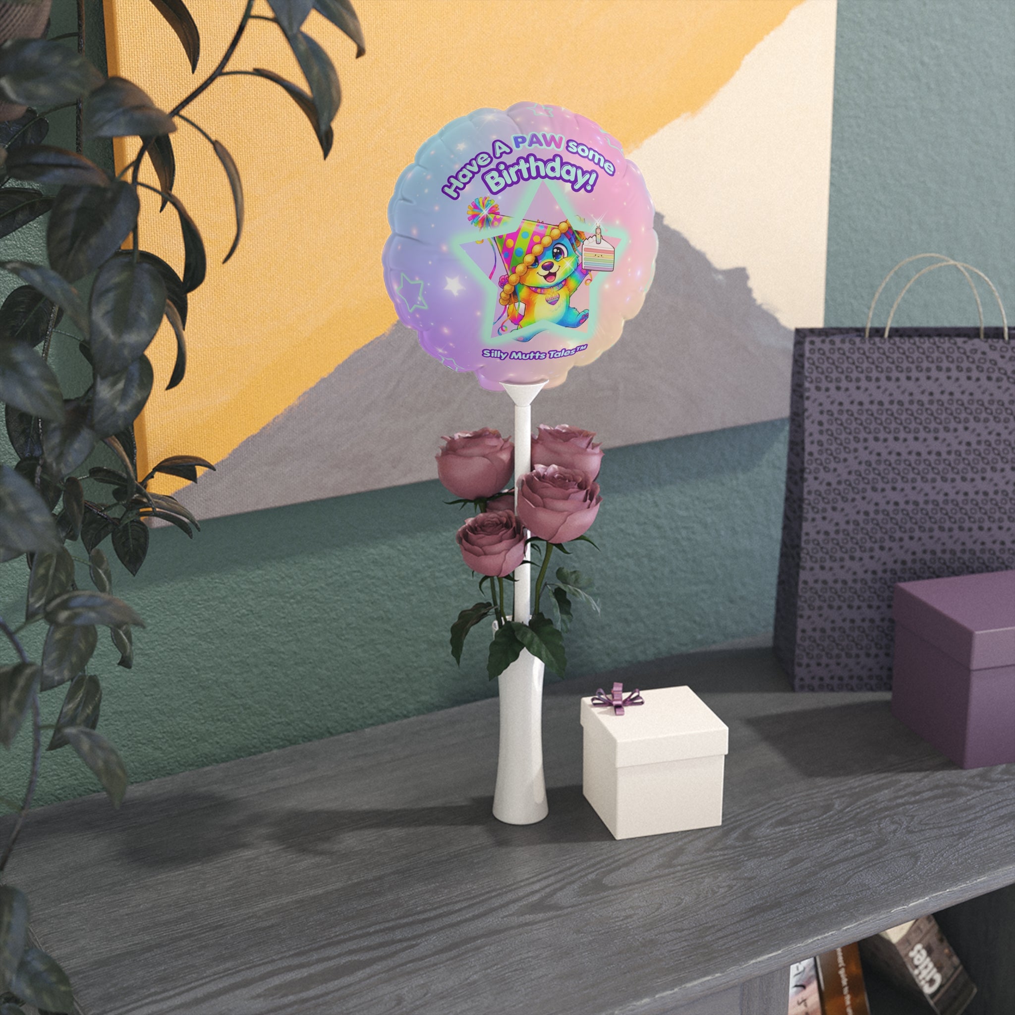 Have a PAWsome Birthday Balloon | Rainbow Candy | Silly Mutts Tales™