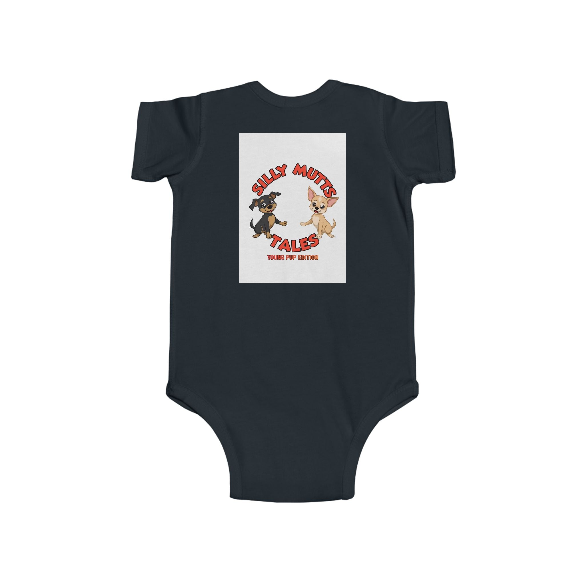 Infant Bodysuit — "Show You Care, Grow Together" Silly Mutts Tales Dogs (Peeps & Candy)